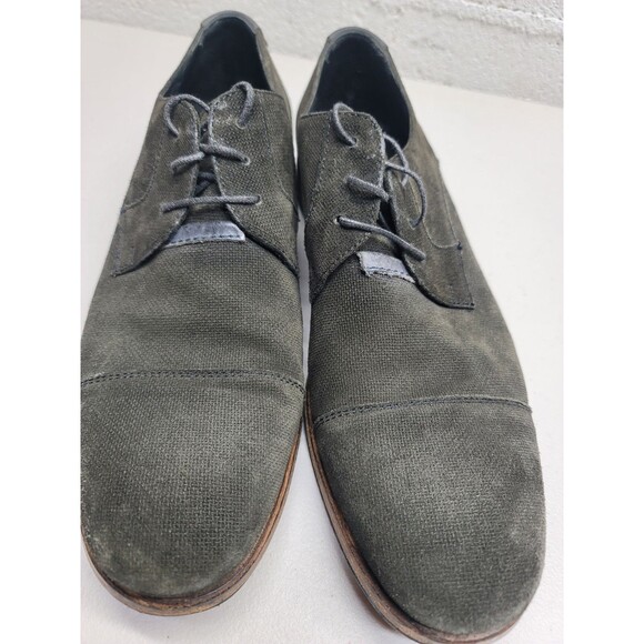 John Varvatos Suede Leather Ago Mezzagoma Oxford Men\'s 10.5 Gray Shoes 7253 main image 8